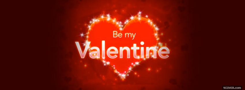 Photo be my valentine and lights Facebook Cover for Free