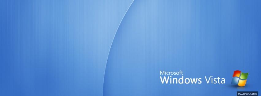 Photo blue gradient windows vista Facebook Cover for Free