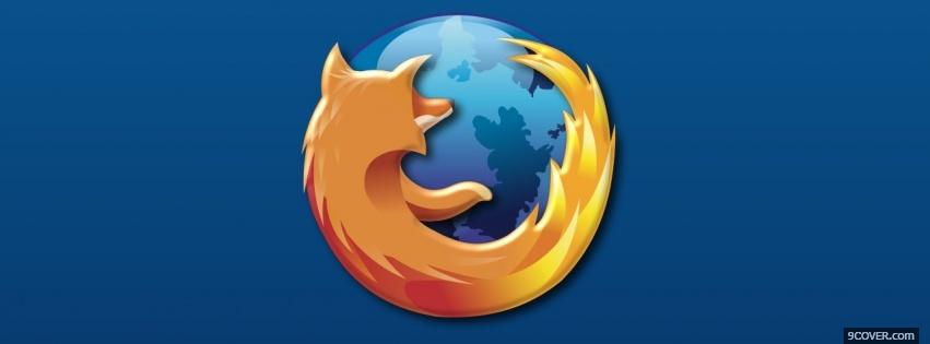 Photo firefox and blue world Facebook Cover for Free