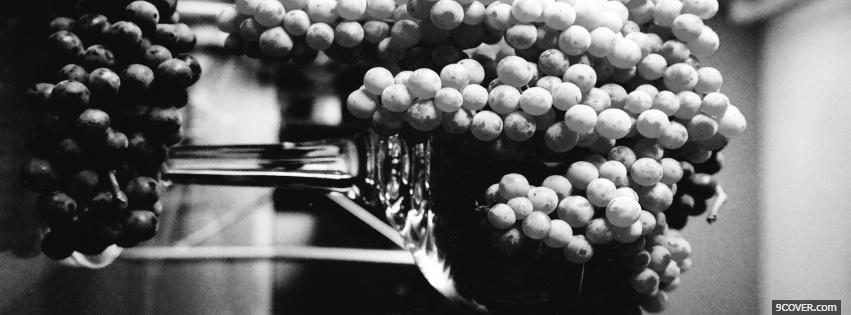 Photo black and white grapes Facebook Cover for Free