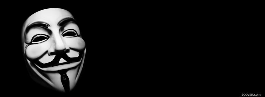 Photo black and white mask Facebook Cover for Free