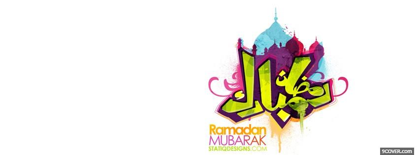 Photo Ramadan mubarek Facebook Cover for Free