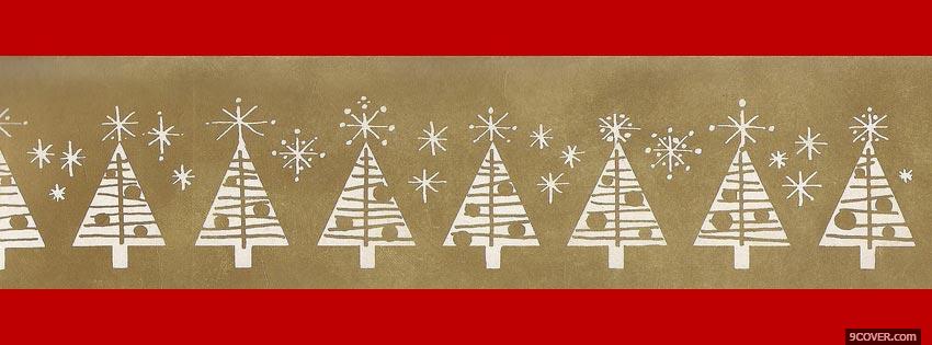 Photo Christmas Tree Facebook Cover for Free