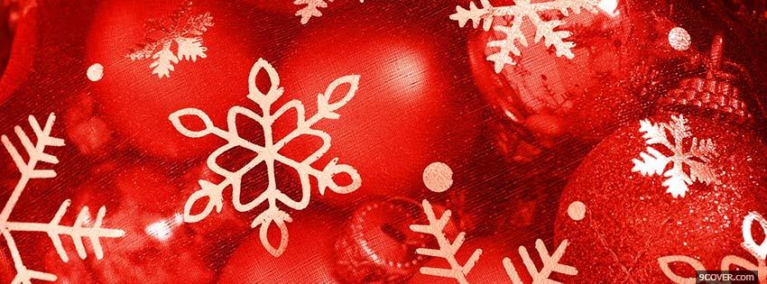 Photo Christmas Red Color Facebook Cover for Free