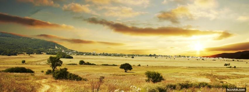Photo country side nature Facebook Cover for Free