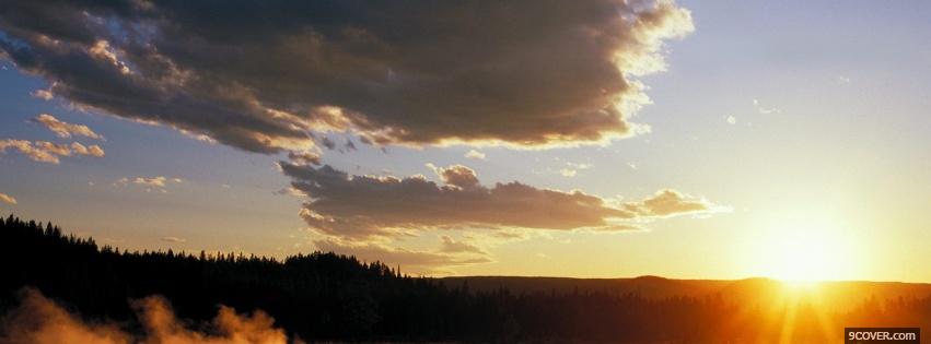 Photo nice sundown nature Facebook Cover for Free