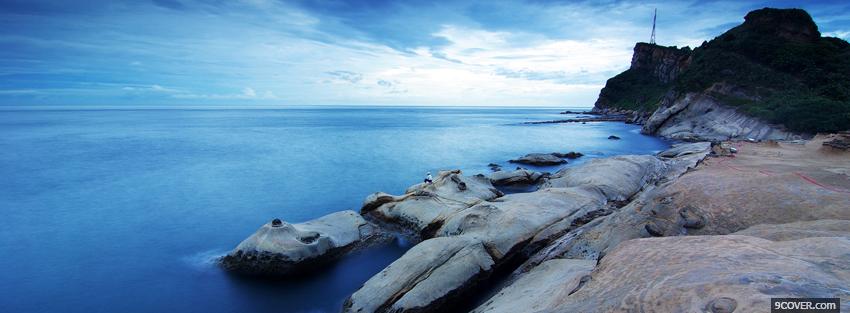 Photo coast of taiwan nature Facebook Cover for Free