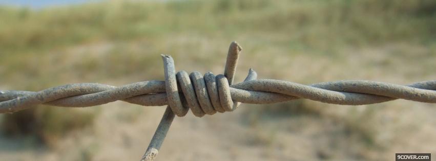 Photo fence wire nature Facebook Cover for Free
