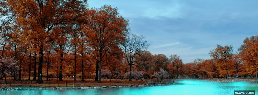 Photo intense blue water nature Facebook Cover for Free