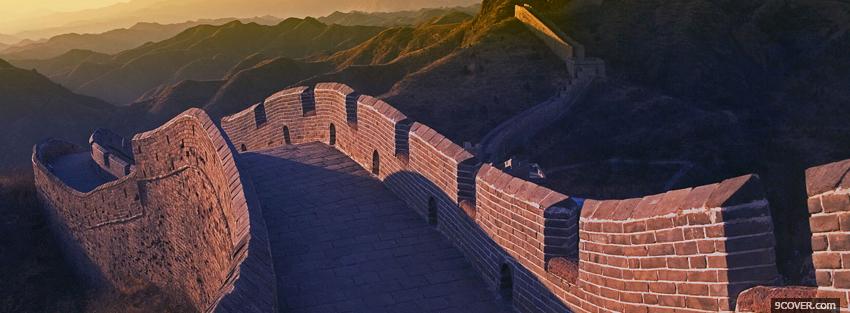 Photo great wall of china nature Facebook Cover for Free