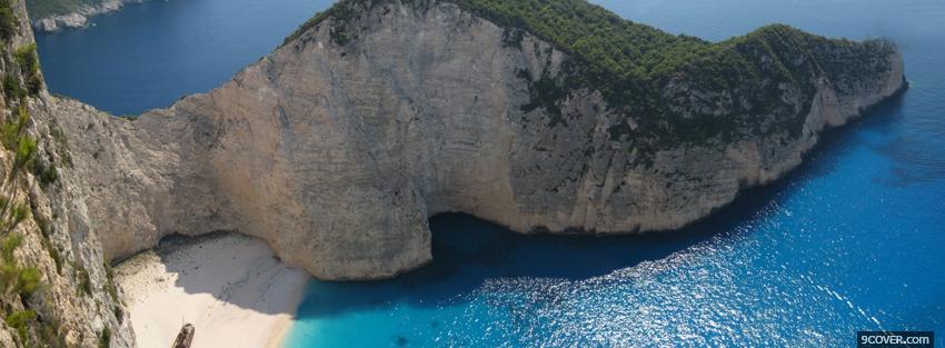 Photo navagio beach nature Facebook Cover for Free