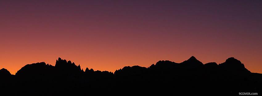 Photo dark sunset nature Facebook Cover for Free