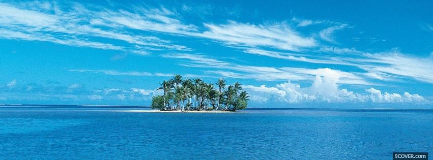 Photo far island nature Facebook Cover for Free