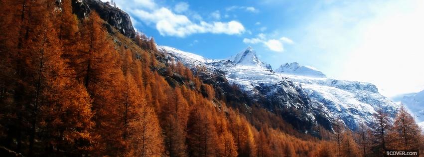 Photo forest mountains nature Facebook Cover for Free