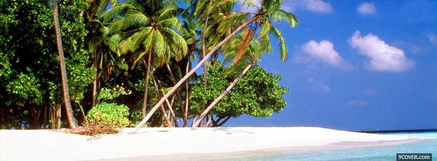 Photo beach island nature Facebook Cover for Free
