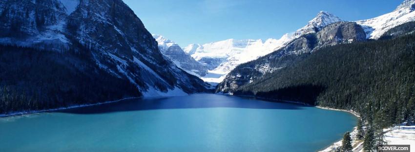 Photo lake louise nature Facebook Cover for Free