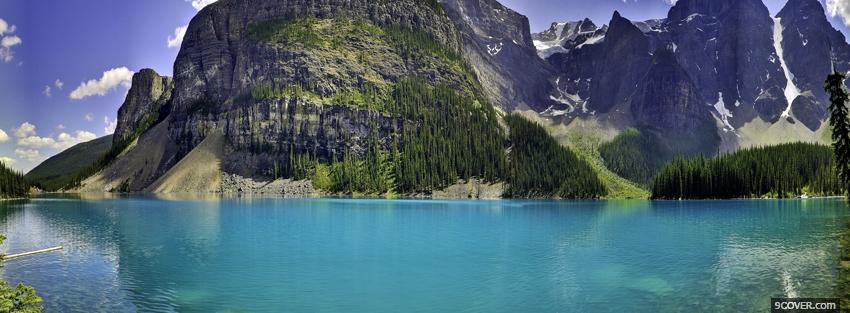 Photo mountains lake nature Facebook Cover for Free