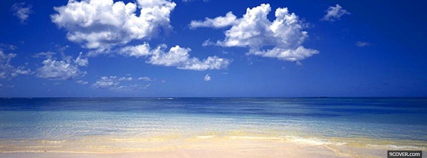 Photo beautiful beach nature Facebook Cover for Free