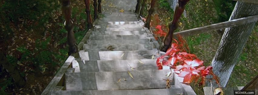 Photo nature and stairs Facebook Cover for Free