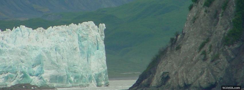 Photo iceberg and mountain nature Facebook Cover for Free