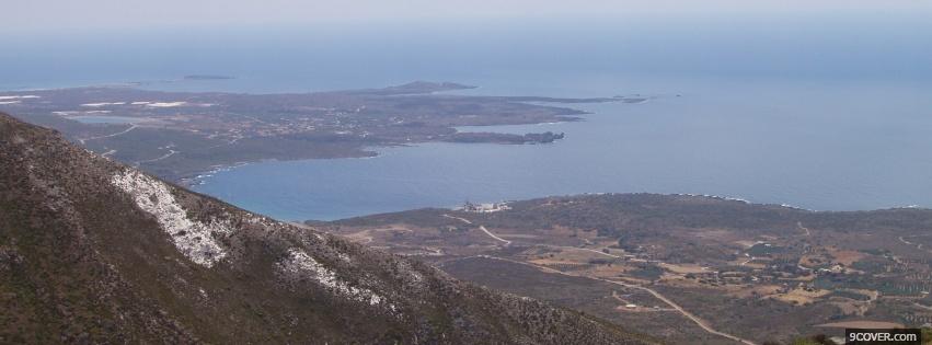 Photo greek island nature Facebook Cover for Free
