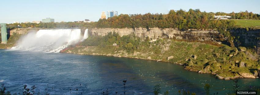 Photo american falls nature Facebook Cover for Free