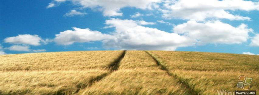 Photo simple field nature Facebook Cover for Free