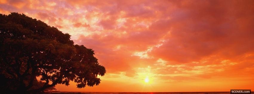 Photo african sunset nature Facebook Cover for Free