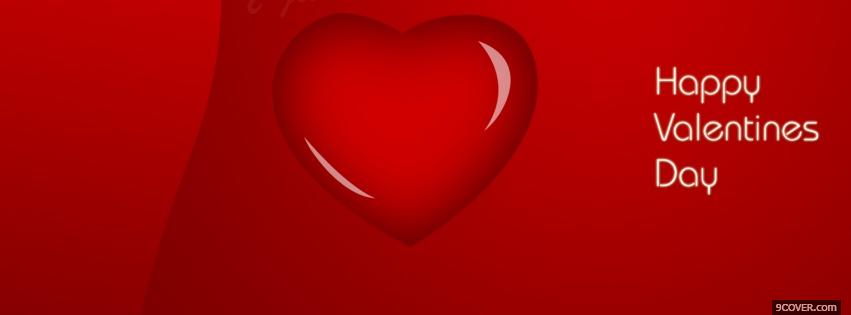 Photo pretty red heart valentines Facebook Cover for Free