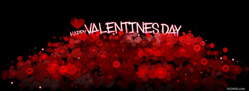 Photo valentines day red sparkles Facebook Cover for Free