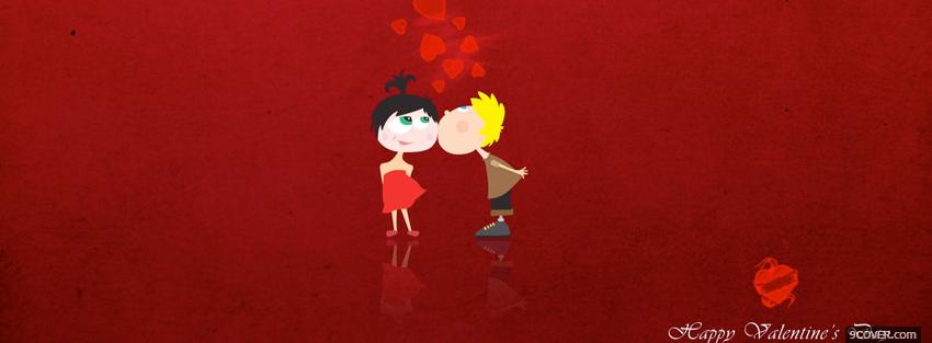 Photo couple and valentines day Facebook Cover for Free