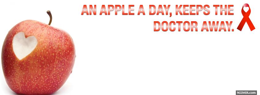 Photo keep the doctor away Facebook Cover for Free