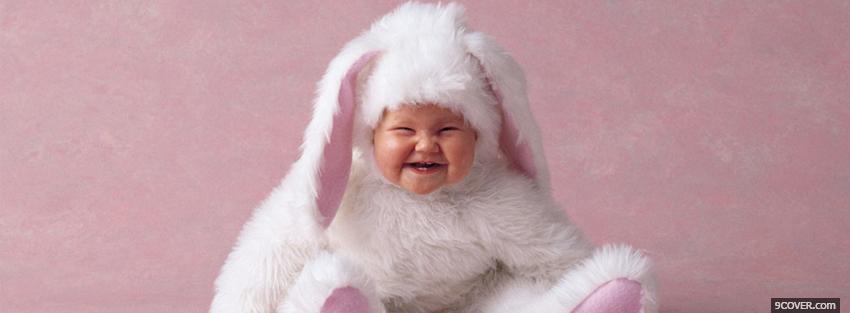 Photo cute easter baby Facebook Cover for Free