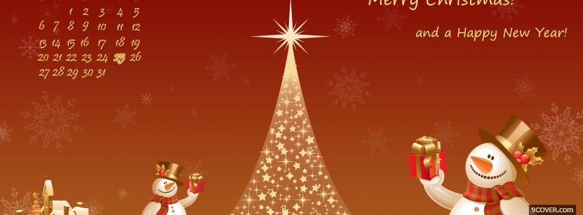 Photo special christmas tree Facebook Cover for Free