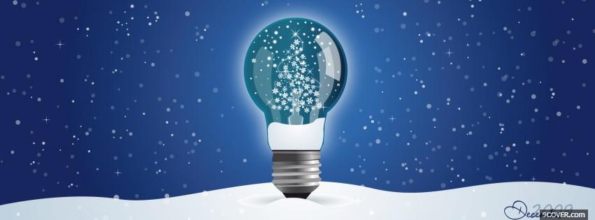 Photo christmas light bulb Facebook Cover for Free