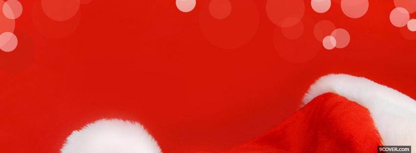 Photo santa claus red hat Facebook Cover for Free