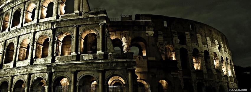 Photo colosseum Facebook Cover for Free