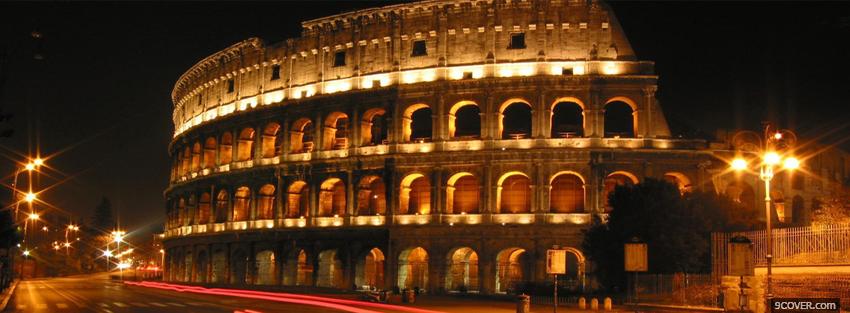 Photo colosseum in italy Facebook Cover for Free