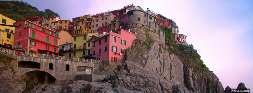 Photo buildings city in italy Facebook Cover for Free