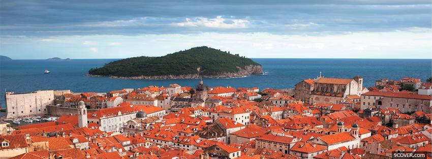 Photo dubrovnik old city Facebook Cover for Free