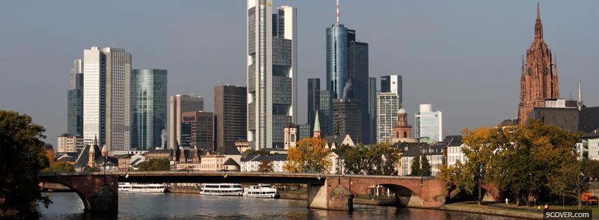 Photo frankfurt city Facebook Cover for Free
