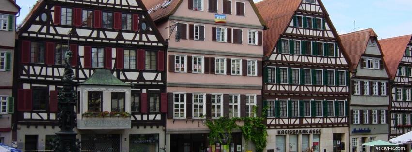 Photo german architecture city Facebook Cover for Free