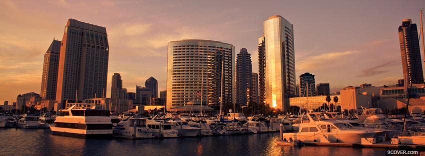 Photo san diego buildings city Facebook Cover for Free