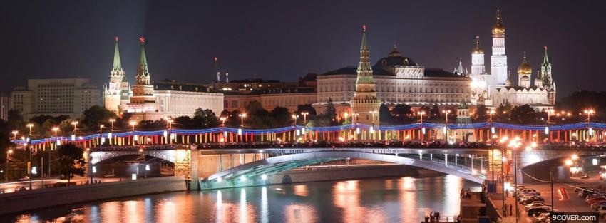 Photo moscow city Facebook Cover for Free
