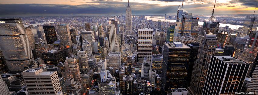 Photo new york city day Facebook Cover for Free