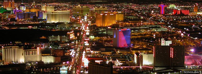 Photo las vegas nightlife city Facebook Cover for Free