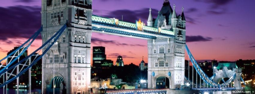 Photo tower bridge england city Facebook Cover for Free