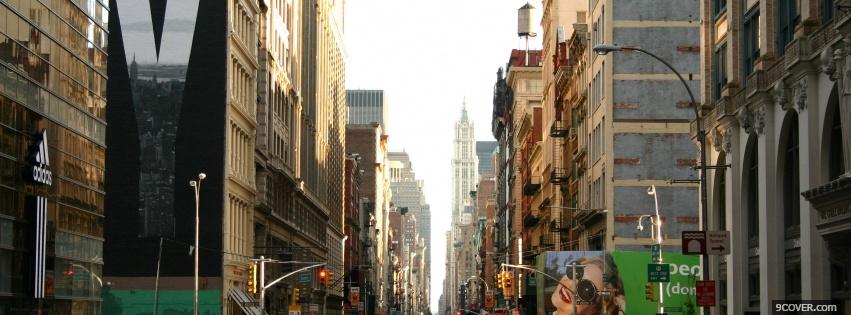 Photo new york in the day Facebook Cover for Free