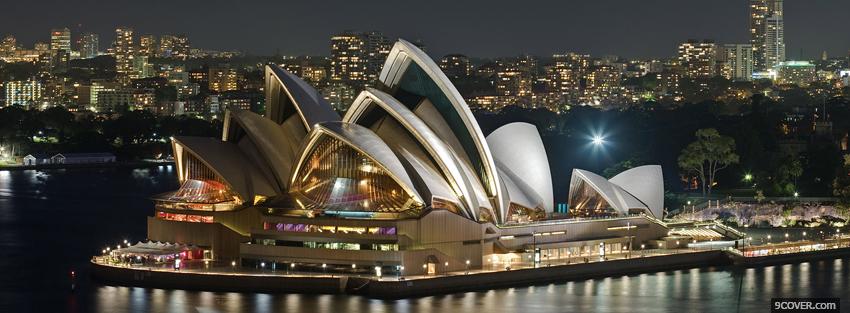 Photo sydney opera house city Facebook Cover for Free