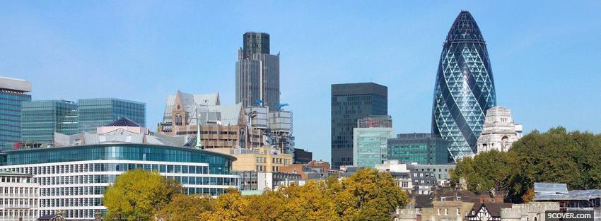 Photo swiss re tower city Facebook Cover for Free